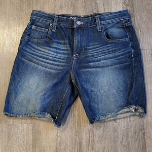 Distressed Denim Shorts